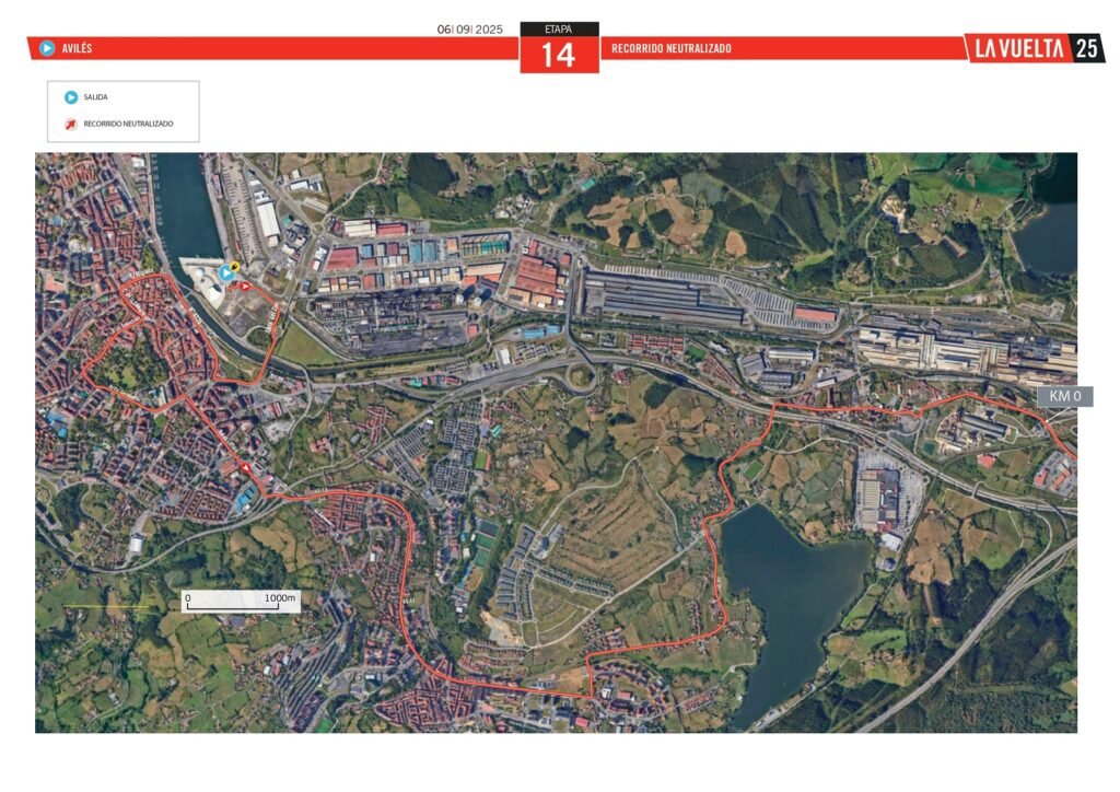 Recorrido de La Vuelta 2025 en Avilés